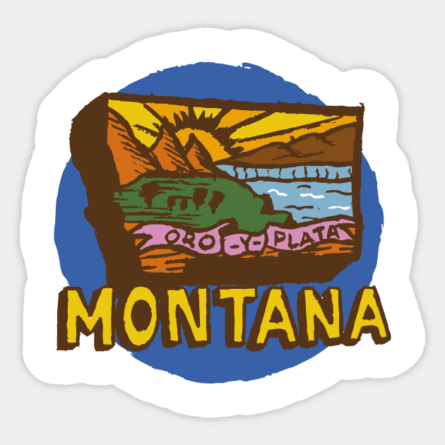 Montana 05 Sticker by Very Simple Graph